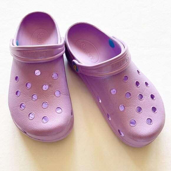 Skechers Purple Clogs Size 3 - Picture 1 of 10